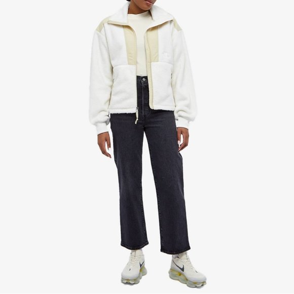 The North Face Sherpa Denali Fleece Zip-Up Funnel Neck Jacket (Gardenia White) - Picture 3 of 16